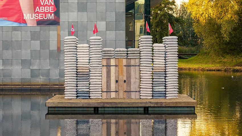 installation beside Van Abbemuseum Cafe