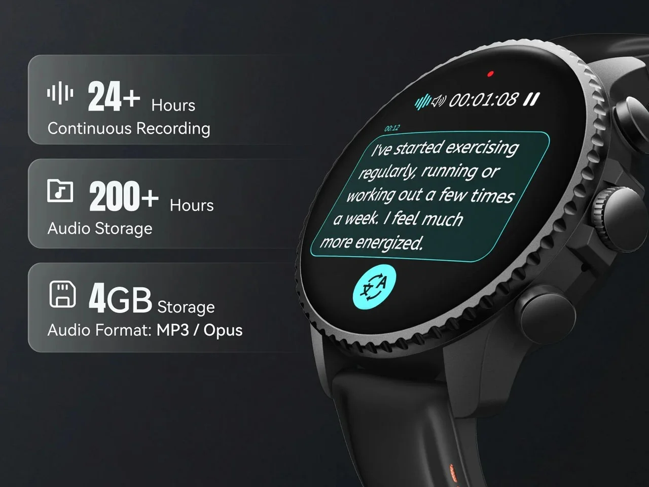 TicNote Watch 佩戴效果